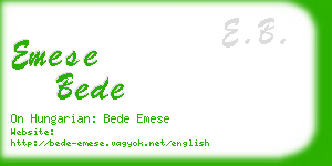 emese bede business card